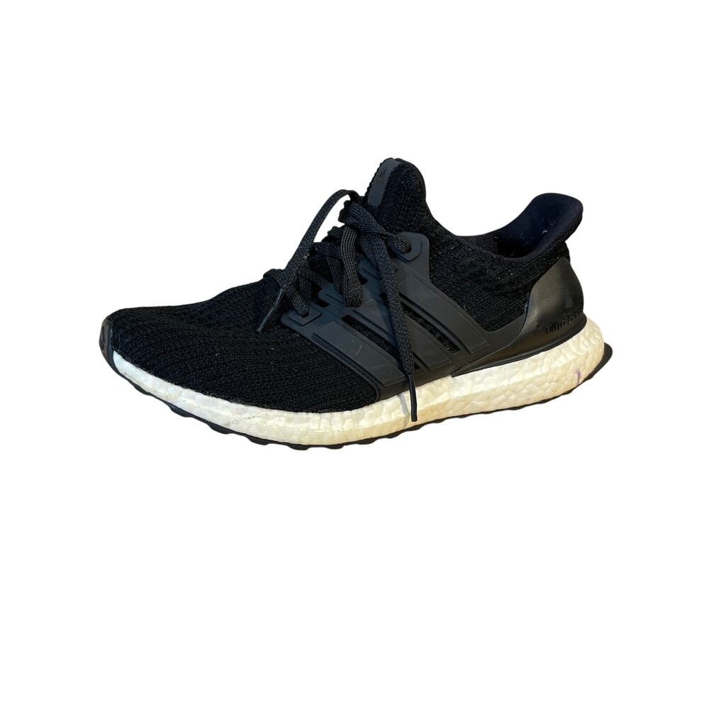Adidas Ultra Boost Black Low Top Lace Up Athletic Running Sneakers Shoes Size 9